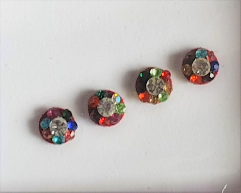 RC003 Round Coloured Crystal Fancy Bindis