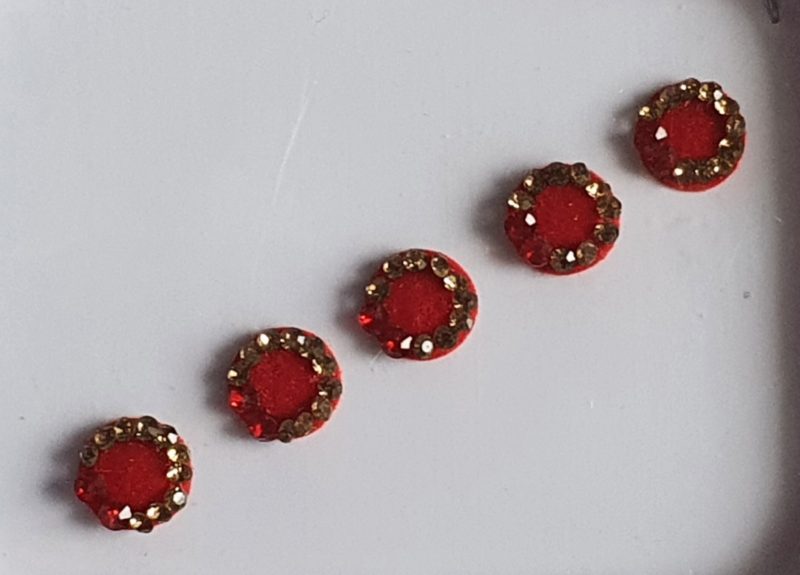 RC004 Round Coloured Crystal Fancy Bindis