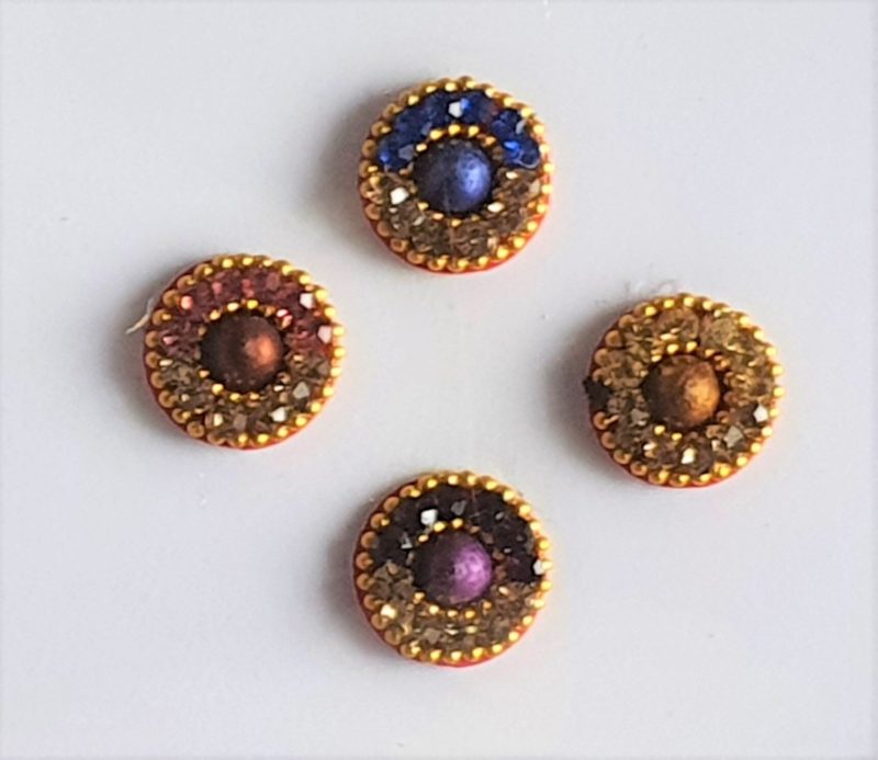 RC018 Round Coloured Crystal Fancy Bindis