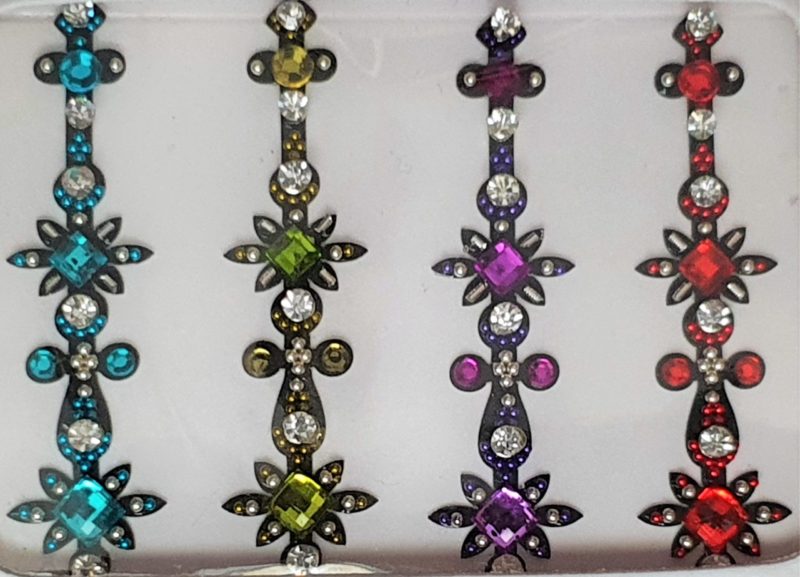 30 - Long Multi Coloured Crystal Fancy Bindis