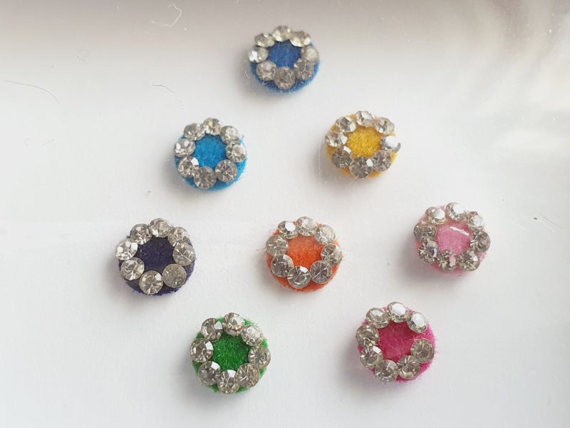 PRC006 Round Coloured Crystal Fancy Bindis