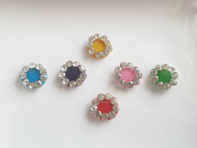 PRC007 Round Coloured Crystal Fancy Bindis