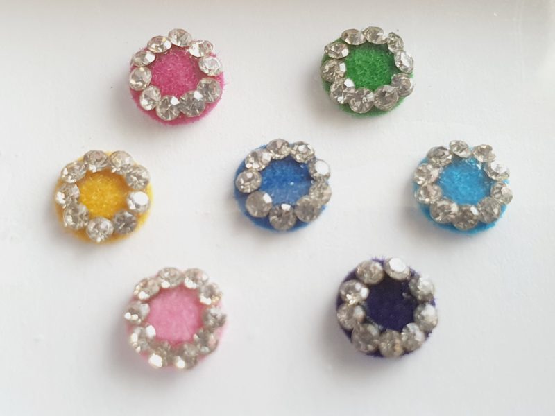 PRC009 Round Coloured Crystal Fancy Bindis