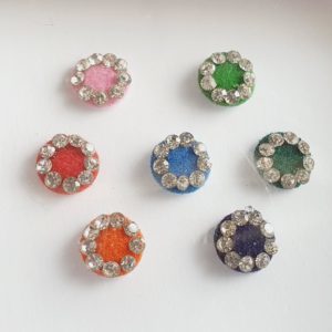 PRC011 Round Coloured Crystal Fancy Bindis  1