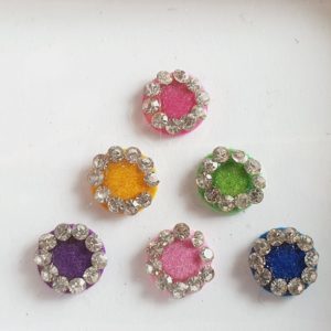 PRC028 Round Coloured Crystal Fancy Bindis  1