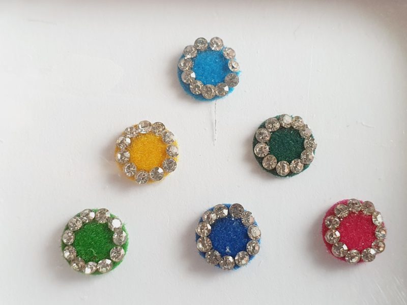 PRC029 Round Coloured Crystal Fancy Bindis