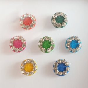 PRC047 Round Coloured Crystal Fancy Bindis  1
