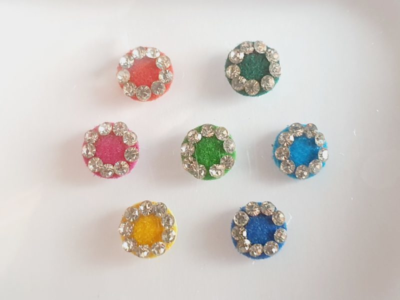 PRC047 Round Coloured Crystal Fancy Bindis