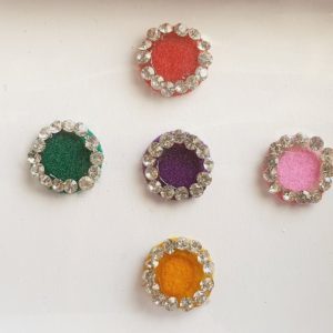 PRC068 Round Coloured Crystal Fancy Bindis  1