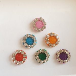 PRC076 Round Coloured Crystal Fancy Bindis  1
