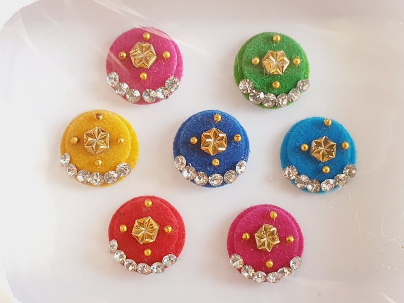 PRC100 Round Coloured Crystal Fancy Bindis