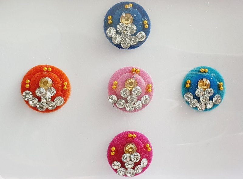 PRC138 Round Coloured Crystal Fancy Bindis