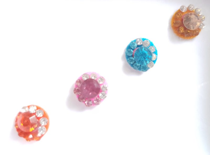 VRC038 Round Coloured Crystal Fancy Bindis