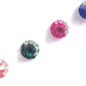 VRC047 Round Coloured Crystal Fancy Bindis
