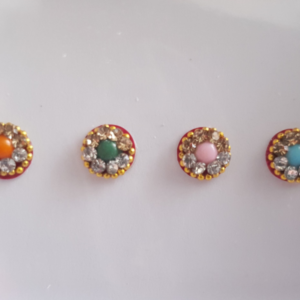 VRC051 Round Coloured Crystal Fancy Bindis