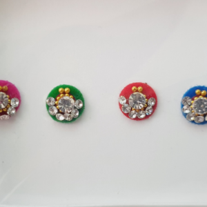 VRC064 Round Coloured Crystal Fancy Bindis