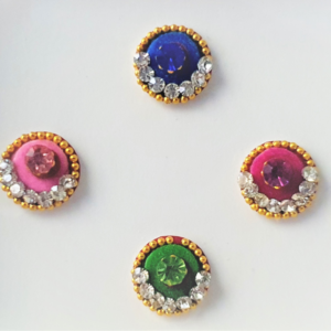 VRC075 Round Coloured Crystal Fancy Bindis