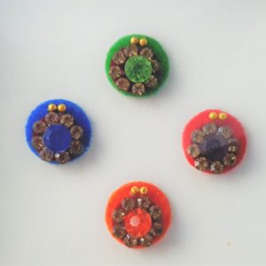 VRC078 Round Coloured Crystal Fancy Bindis