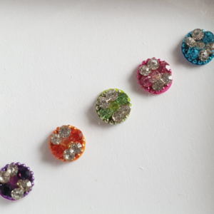 VRC107 Round Coloured Crystal Fancy Bindis