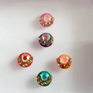 VRC117 Round Coloured Crystal Fancy Bindis