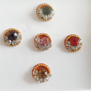 VRC165 Round Coloured Crystal Fancy Bindis